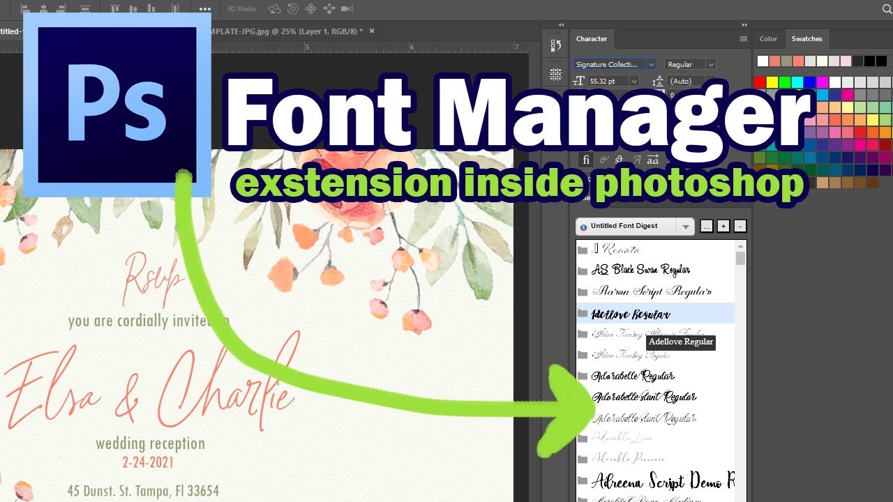 how to get font explorer to work with photoshop