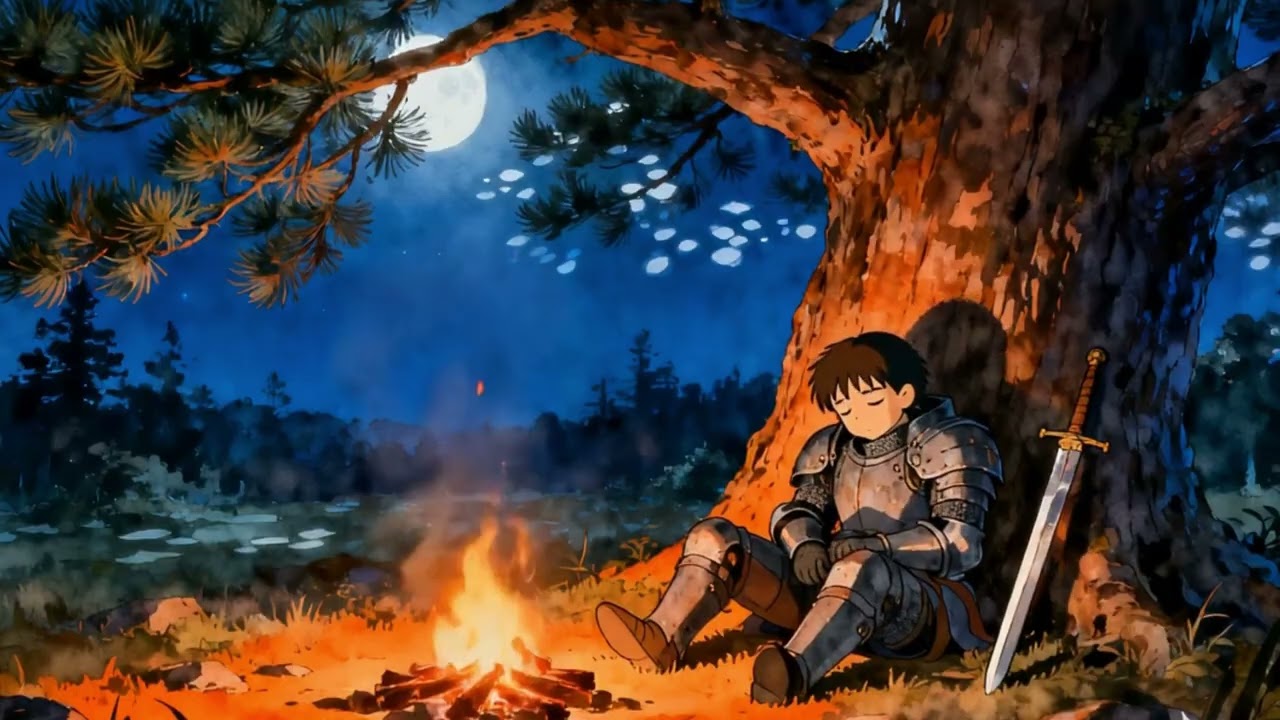 Midnight Campfire 🔥 Cozy Fire Sounds for Deep Sleep