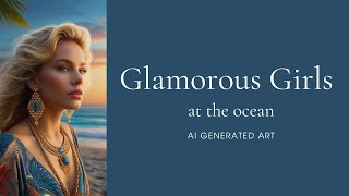 Ai Lookbook: Glamorous Girls At The Ocean. Ai Beauty & Art. Ai Generated Art
