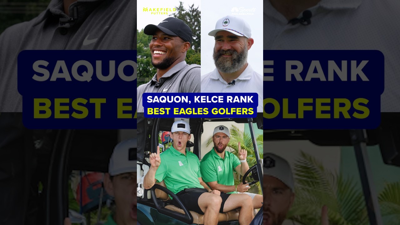 Jason Kelce and Saquon Barkley rank the best golfers on the Eagles from Merion Golf Club