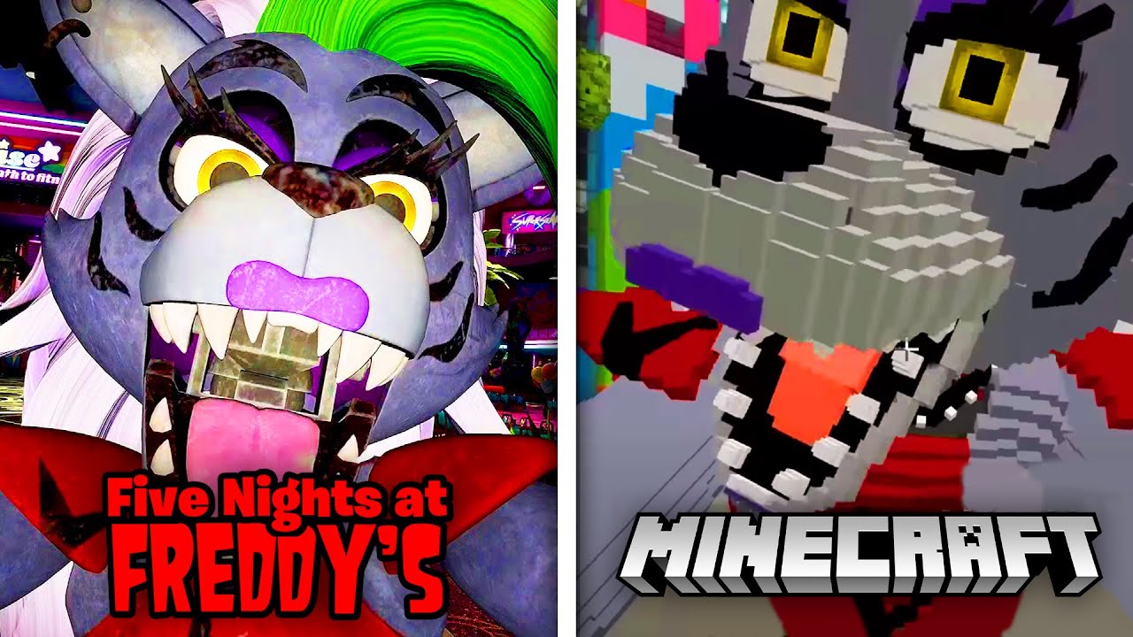 Minecraft vs FNAF Security Breach Roxy - YouTube