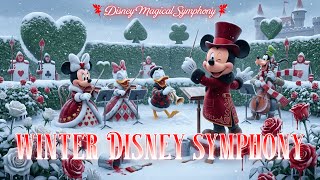 🌹 Disney Winter Wonderland Garden Ambience 2026 🎻 Whimsical Disney OST Orchestral For Study & Focus