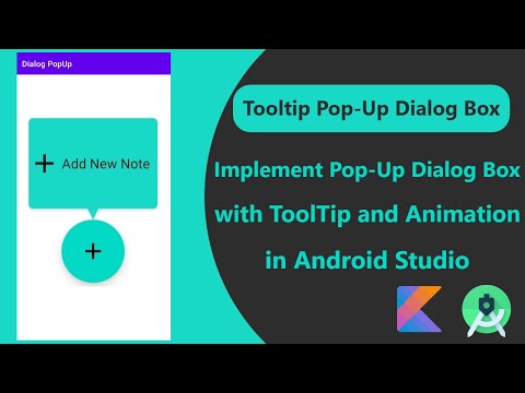 How to implement Pop-Up Dialog with Tool-Tip in Android | Kotlin | Android App Development