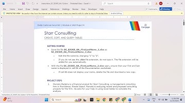 Shelly Cashman Excel 365 | Module 6: SAM Project A Starr Consulting