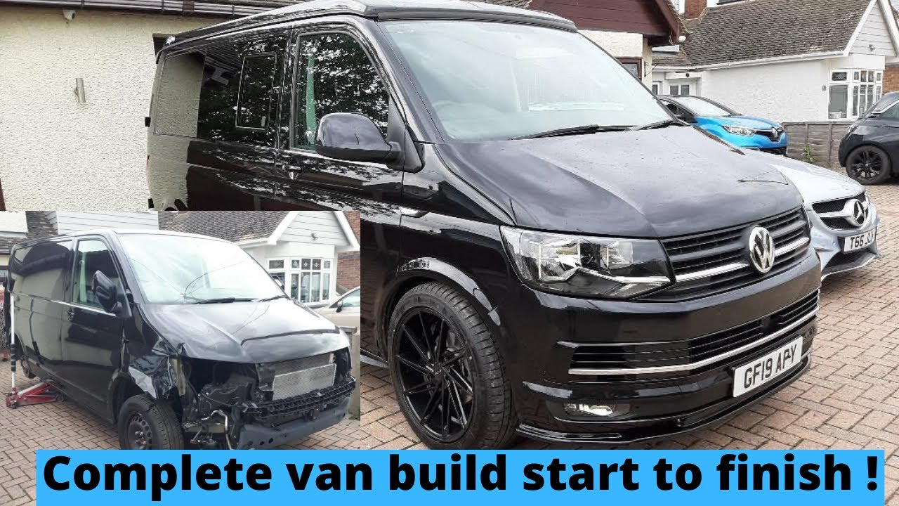 Volkswagen Transporter T6 camper complete van build in 9 minutes !