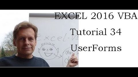 Excel VBA 34 UserForm erstellen