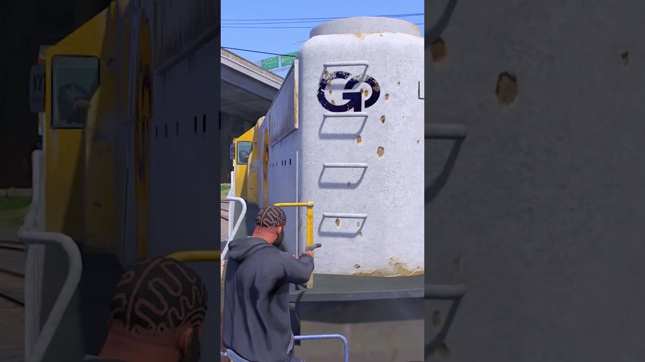 FRANKLIN HIJACK TRAIN TO STEAL INDIAN LUXURY CAR!#shorts#gta5 | TECHNO GAMERZ GTA 5