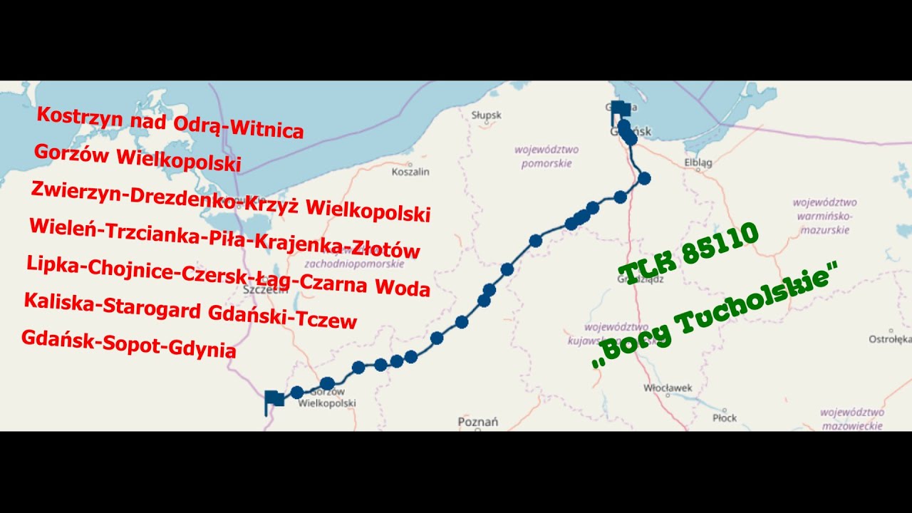 Kostrzyn-Gdynia Główna I TLK 85110 ,,Bory Tucholskie