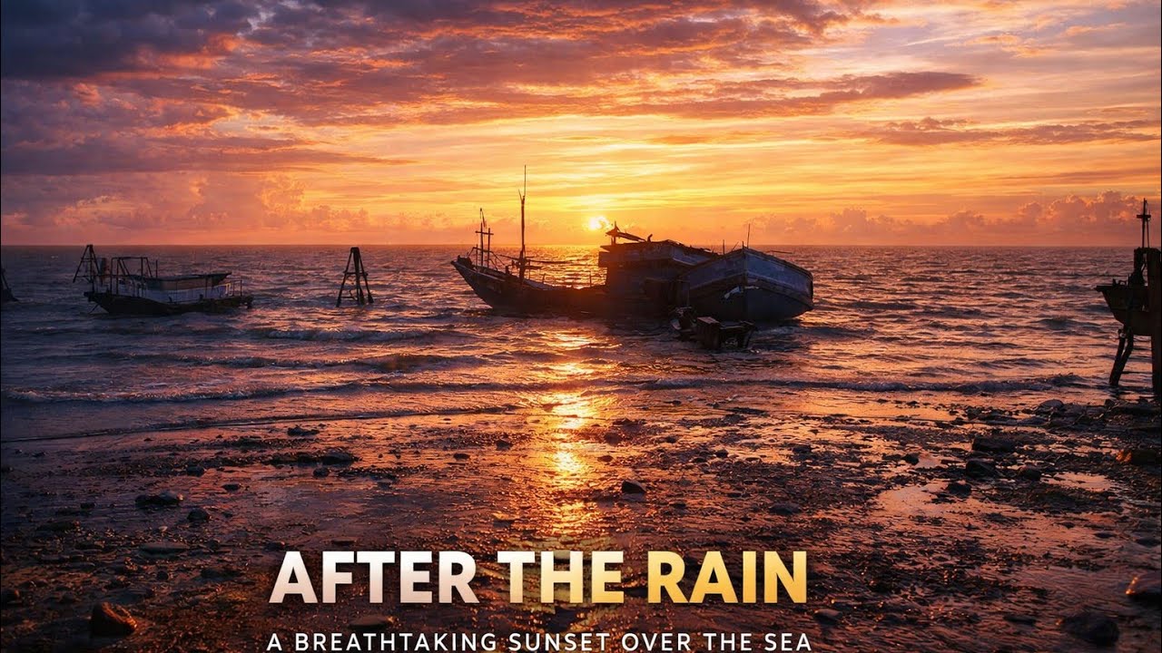 AFTER THE RAIN – Keindahan Senja di Laut yang Sunyi | Cinematic Unreal Engine 4