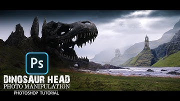 Dinosaur head Photo Manipulation Photoshop Tutorial Composite !! #7studio777