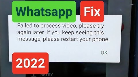 Failed to process video, please try again later