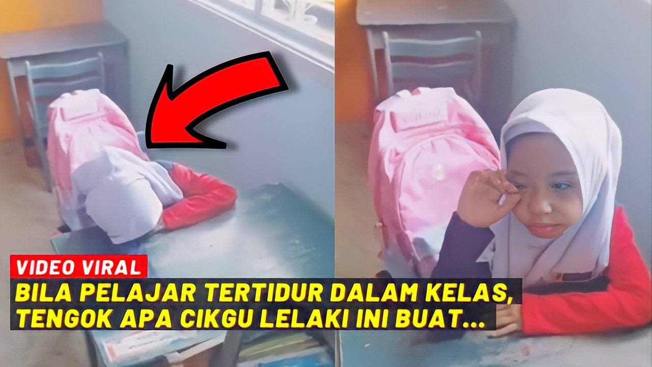 BILA PELAJAR TERTIDUR DALAM KELAS, TENGOK APA CIKGU LELAKI NI BUAT...