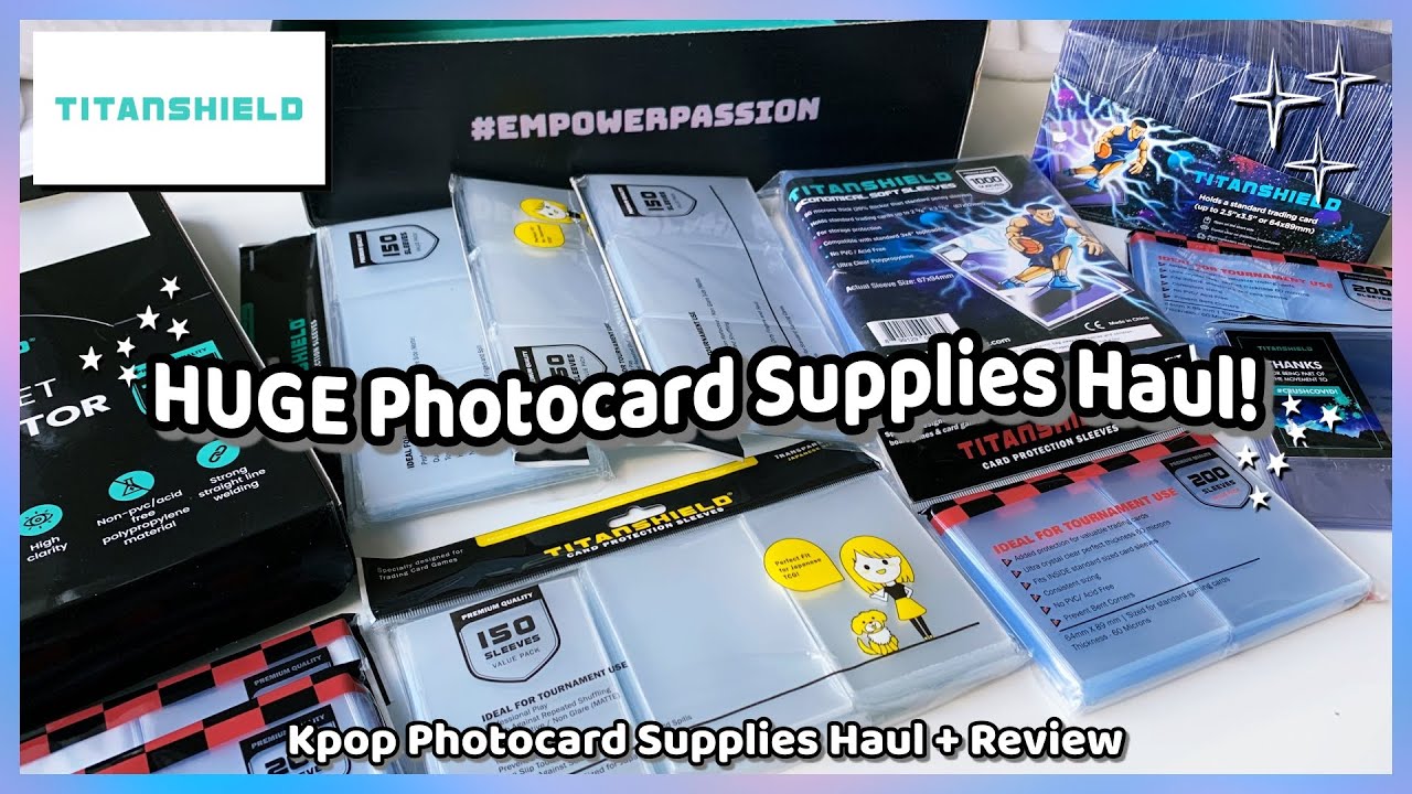 HUGE Kpop Photocard Supplies Haul ✰ TitanShield Unboxing and Review 