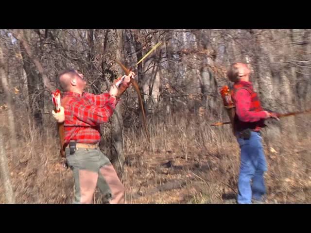 Watch squirrel archery hunting on YouTube.