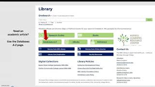 SRC Library Website Tour