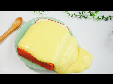 【ASMR】とろ～りチーズスライムの作り方?【音フェチ】How to make cheese slime?치즈 슬라임을 만드는 방법?