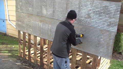 How to Build Free or Cheap Shed from Pallets DIY Garage Storage Boring Long video Pt 3