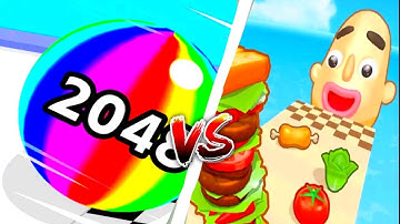 Ball Run 2048 | Sandwich Runner Stack Bread - All Level Gameplay Android,iOS - HUGE NEW APK UPDATE
