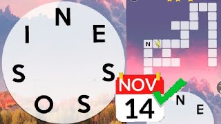 WORDSCAPES DAILY PUZZLE TODAY November 14 answers cheats cheat Answers