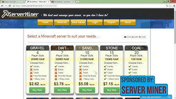 Want a Minecraft Server? ServerMiner Sponsorship!