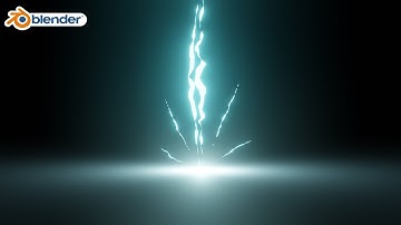 Blender 3.6 Procedural stylized lightning bolt effect tutorial #blendertutorial