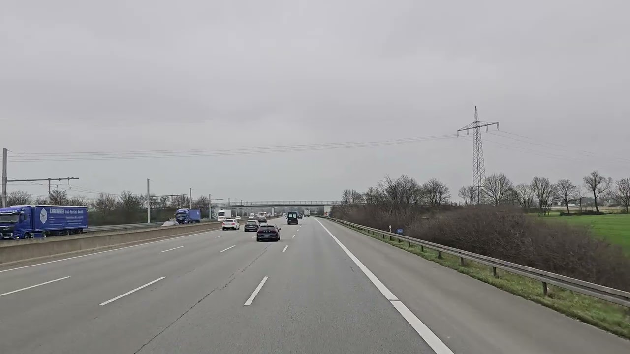 228 4K POV Real Truck Driving MAN TGX 520 Germany A67 to Didtzenbach