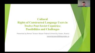 Cultural Rights of Constructed Language Users in Twelve Post-Soviet Countries: Possibilities...
