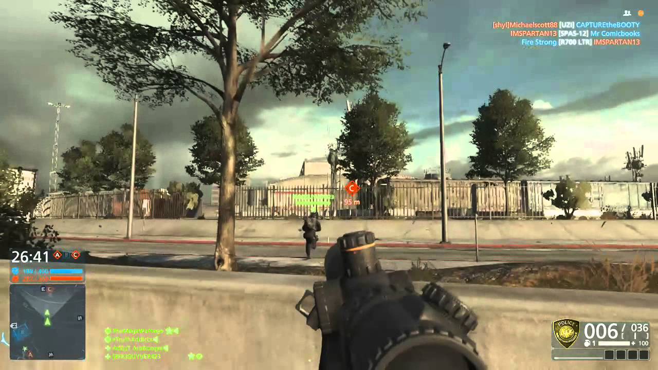 Battlefield Hardline R700 canted RDS SUV gunner takedown