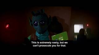 Han Solo & Greedo doing Monty Python's Crunchy Frog sketch