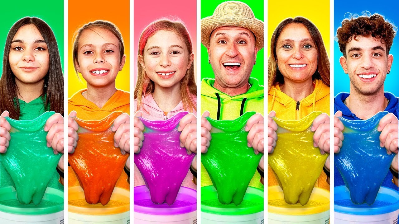 MANGIAMO SOLO CIBO DEL COLORE DEL NOSTRO SLIME PER 24 ORE CON I NOSTRI AMICI!