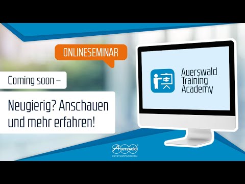 Onlineseminar: Die neue Auerswald Training Academy