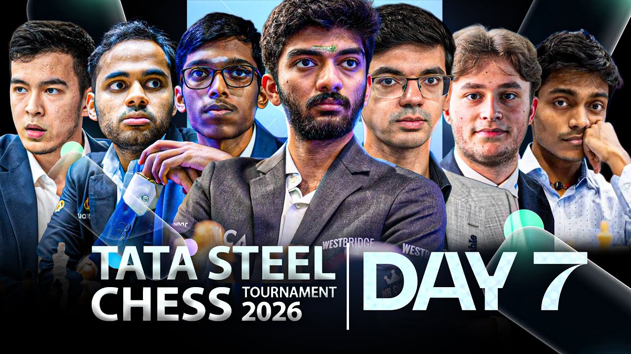 Tata Steel Chess Masters 2026 | Day 7 | Gukesh vs Anish, Pragg vs Bluebaum, Arjun vs Erdogmus