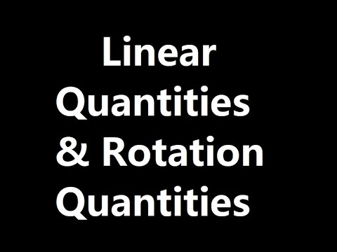 LINEAR QUANTITIES VS RATIONAL QUANTITIES (tangential speed & angular ...