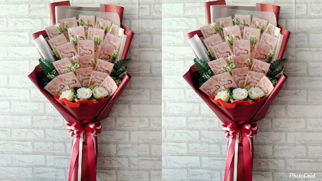 ช่อธนบัตร ช่อรับปริญญา ไม่พับแบงค์ Money Bouquet Not Crease