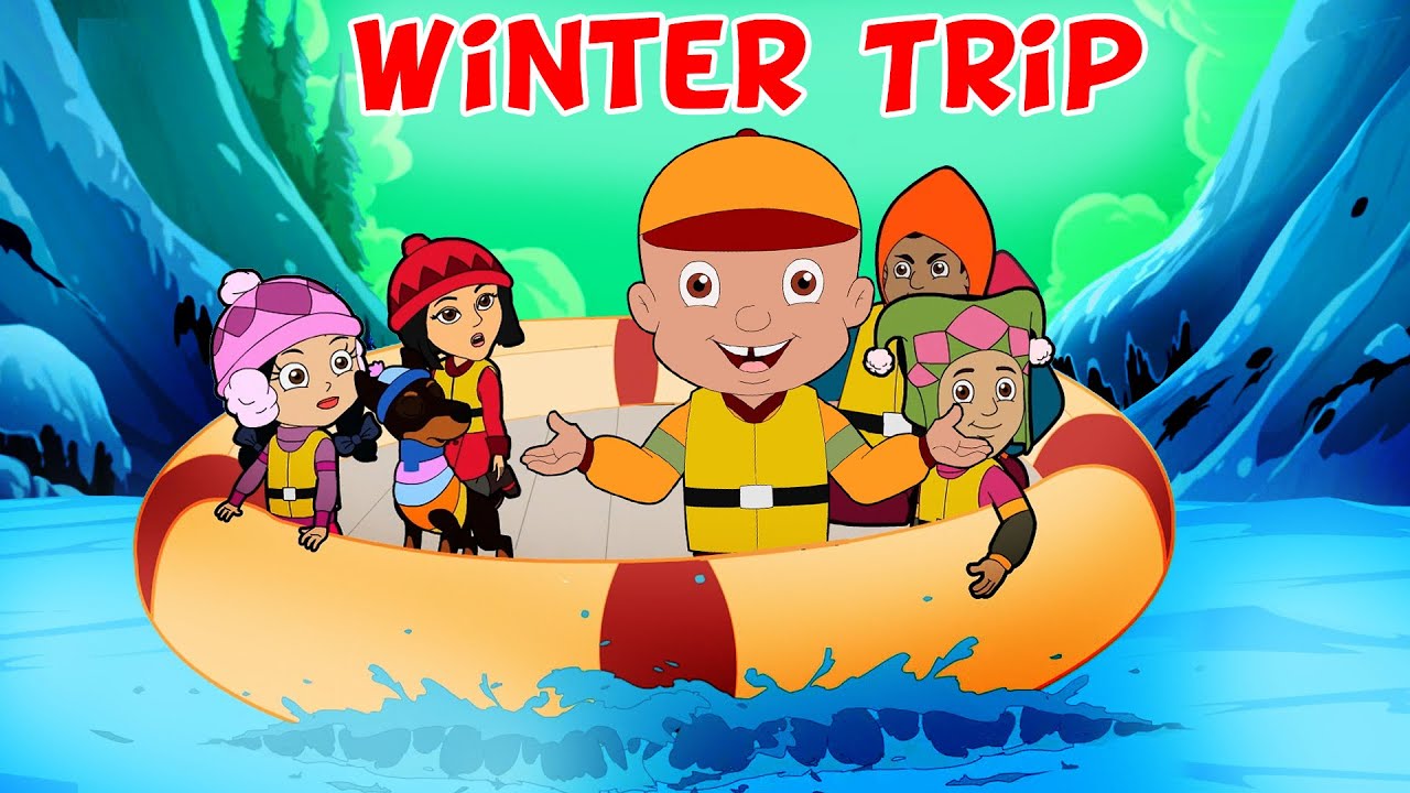 Mighty Raju   Rafting ka Maza  Winter Trip  Cartoons for Kids  Hindi Kahaniya