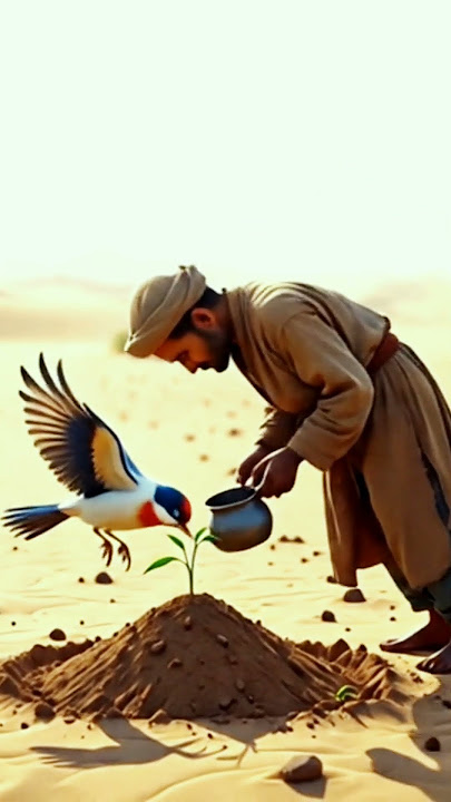 Bird And Farmer build the green land 😱🥺🥺#ai #birds #farmer