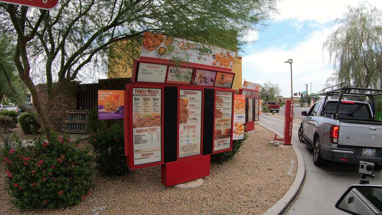 Popeyes Drive-Thru Chicken Sandwich & 4 Pieces, Coleslaw, 1860 N PebbleCreek Pkwy, Goodyear, AZ, GFH