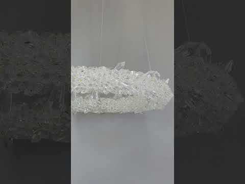 Люстра ЛЕД кришталеві крихти Artlight 30W до 8 м² колір Золотистий 2053/1AGD, видео 1