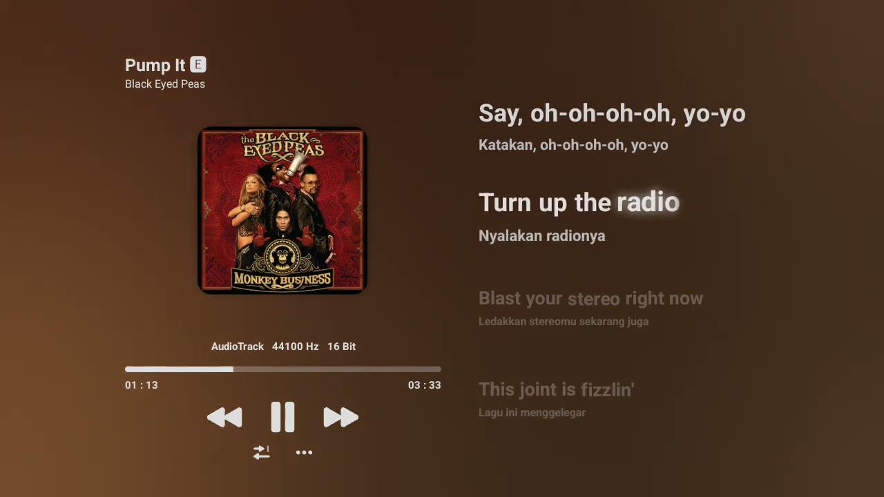 Black Eyed Peas - Pump It | (Lirik Terjemahan Indonesia Persuku kata/Syllable)