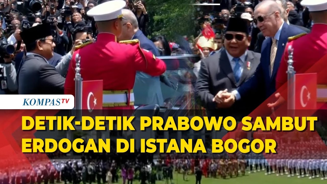 Detik-Detik Prabowo Hampiri Mobil Erdogan, Beri Sambutan Usai Tiba di Istana Bogor