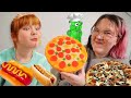 Gummy or real   adley vs alli food challenge a delicious movie of adleys crazy gummies and games