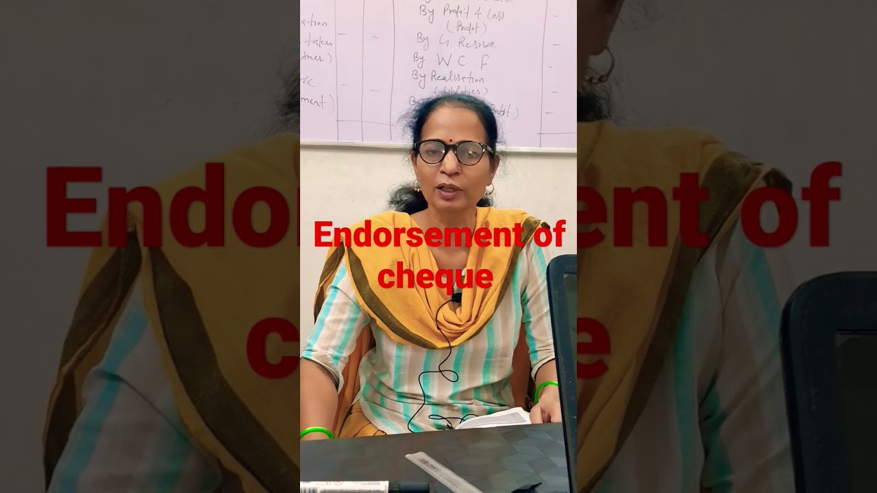 Endorsement of cheque 