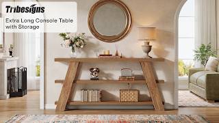 Three‑Tier A‑Frame Rustic Console Table for Layered Display 🌿 - HH0004 #FarmhouseHome