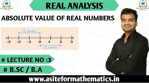Absolute value of real numbers || Real analysis || Real Analysis  bsc maths ||-3