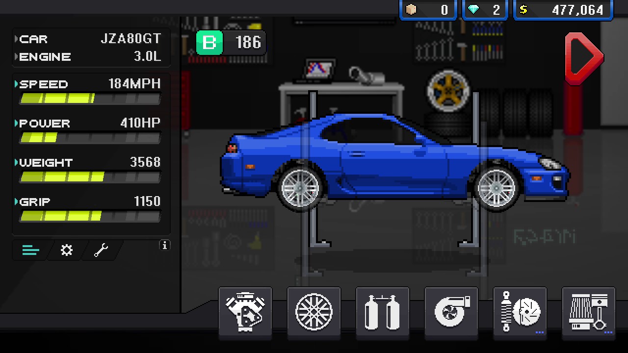 Pixel Car Racer 2700hp Toyota Supra build up YouTube