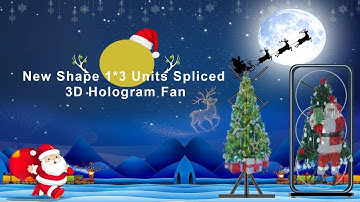 New Shape 1*3 Units  Spliced 3D Hologram Fan