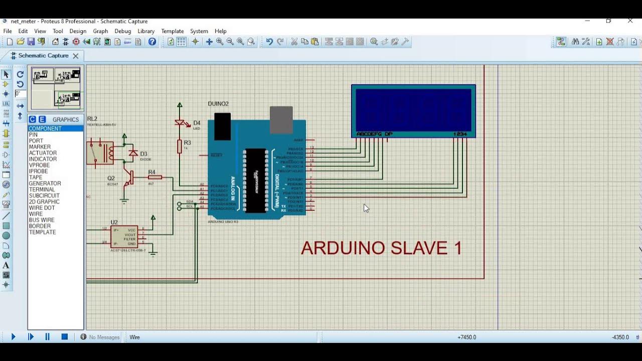 Proteus arduino master slave - YouTube