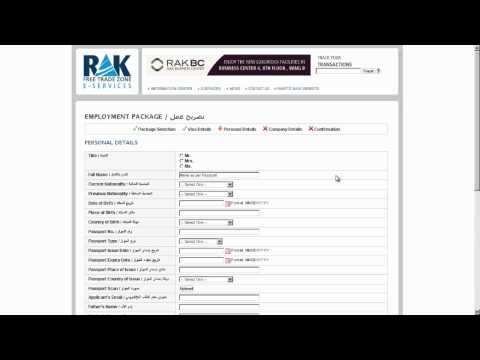 RAK FTZ E-services - How to upload files