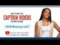Get Paid To Caption TV Shows & Videos at Home - Flexible, Part-Time  Side Job! image