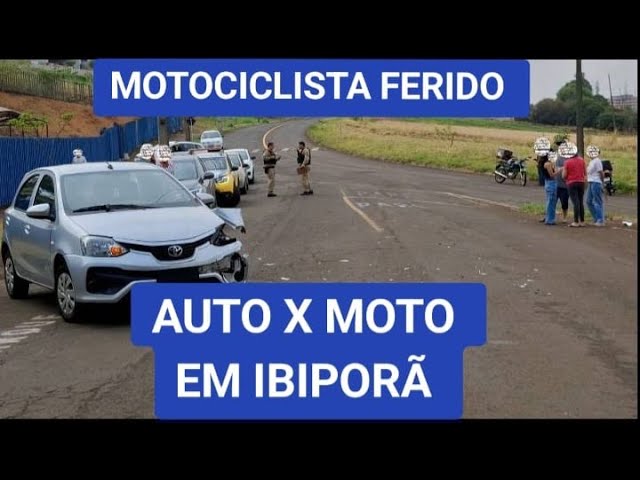 MOTOCICLISTA FERIDO EM COLISÃO NO CJ PEDRO SPLENDOR EM IBIPORÃ